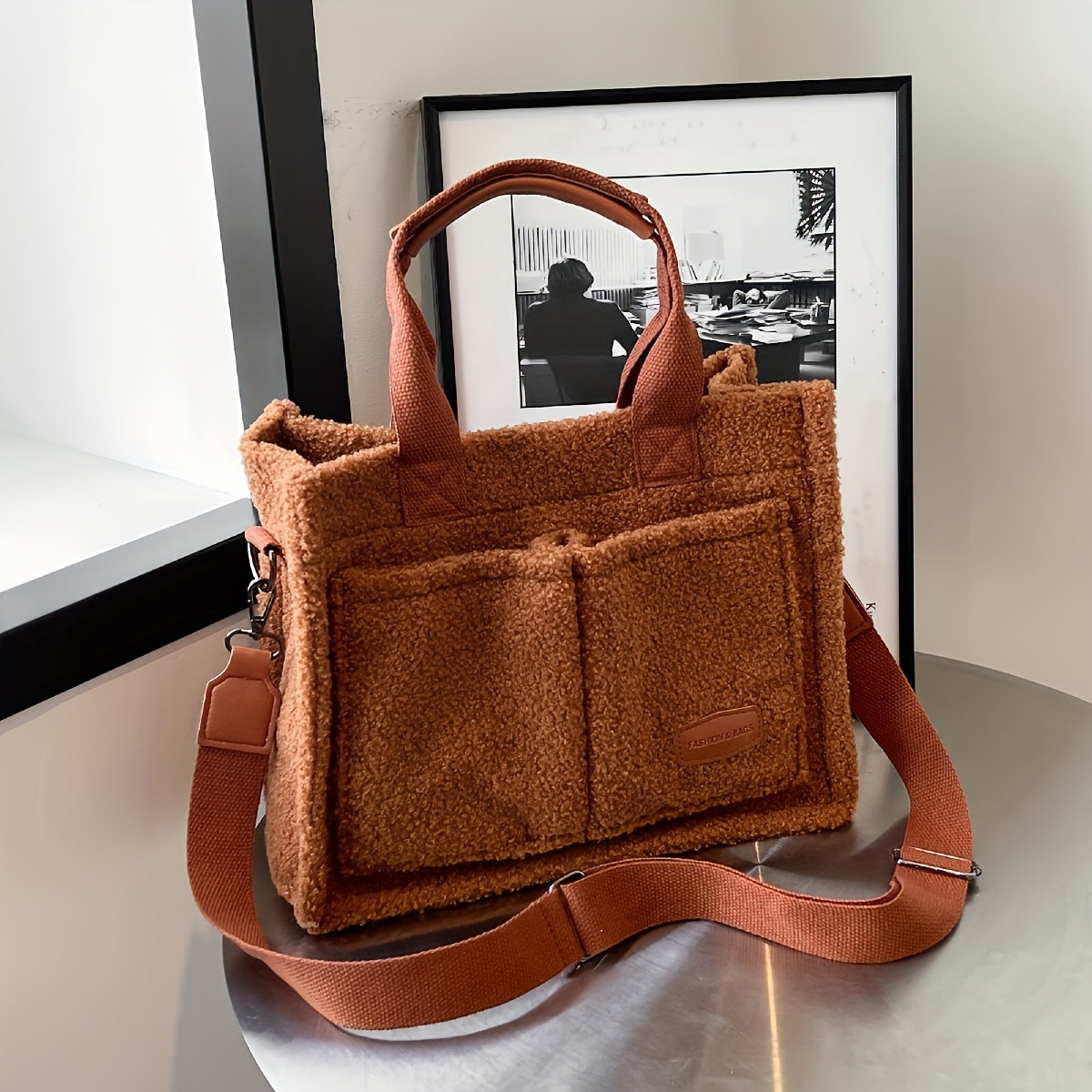 Urban Sherpa Multi-Pocket Tote Bag – Cozy Chic Edition