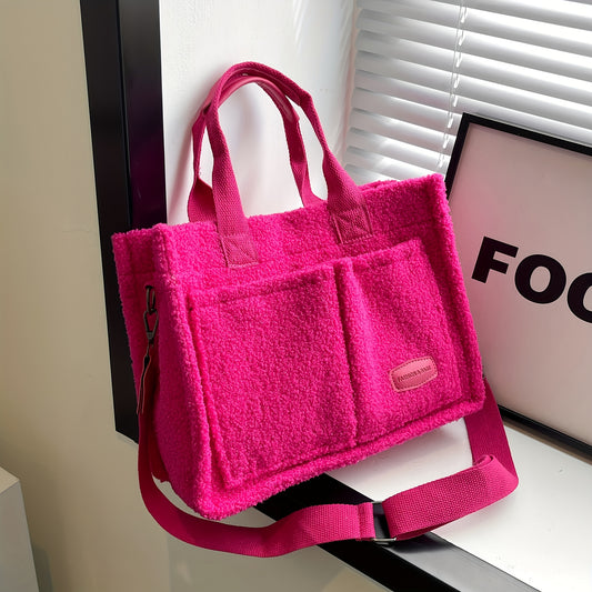 Urban Sherpa Multi-Pocket Tote Bag – Cozy Chic Edition