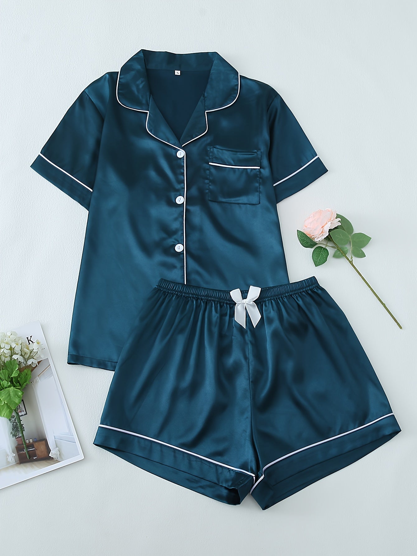 Satin Glow Luxe PJ Set (Combo of 3)