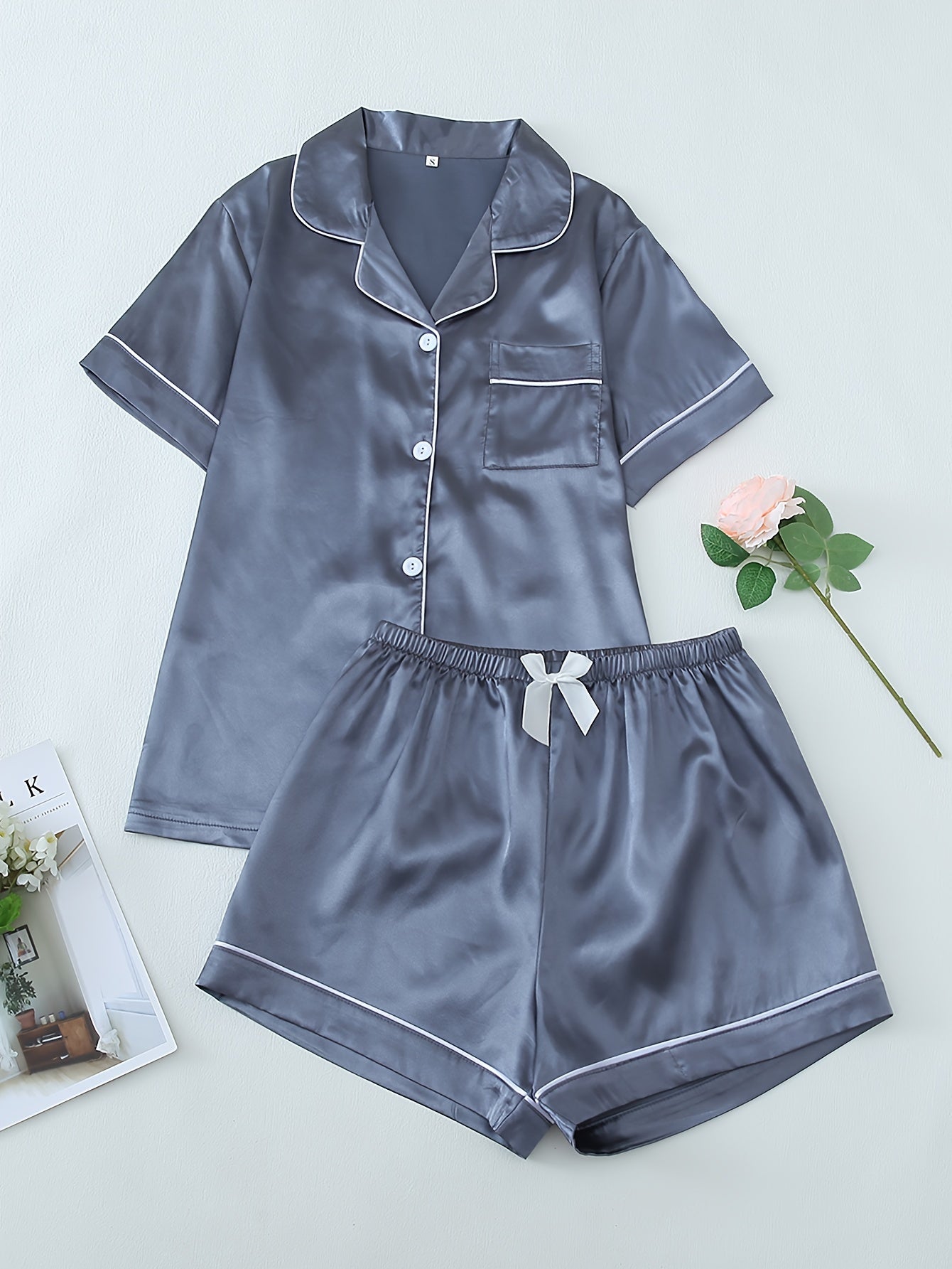 Satin Glow Luxe PJ Set (Combo of 3)