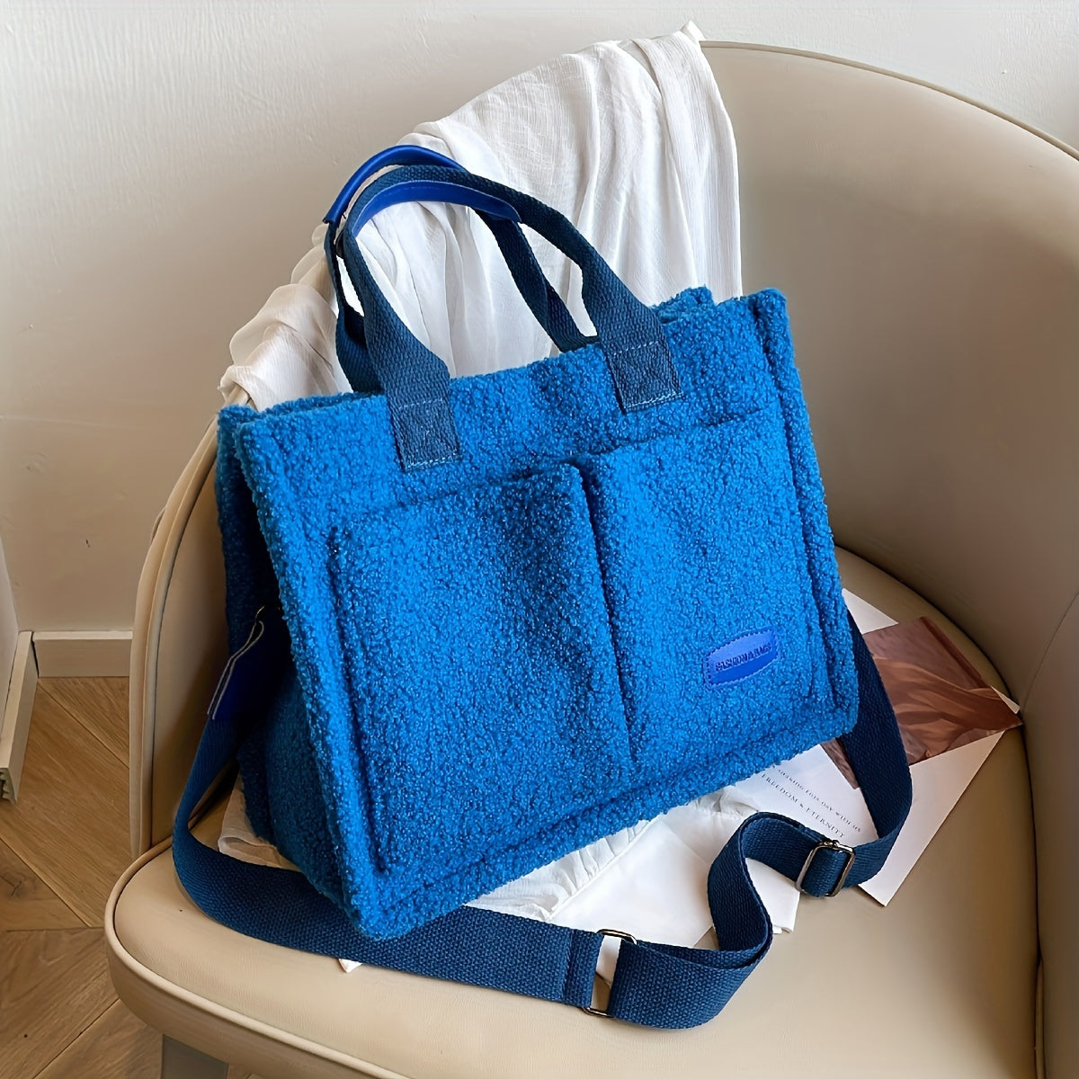 Urban Sherpa Multi-Pocket Tote Bag – Cozy Chic Edition