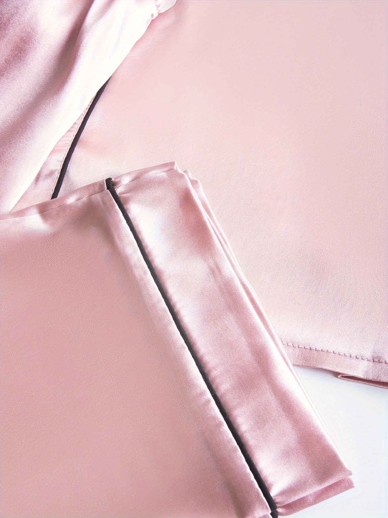 Women’s Premium Satin Night Suit Set – Pack of 2 (Blush Pink & Wine)