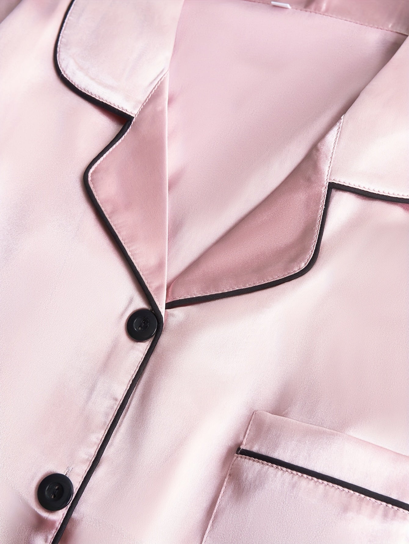 Women’s Premium Satin Night Suit Set – Pack of 2 (Blush Pink & Wine)